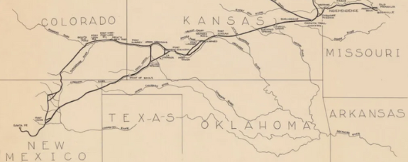Map of the Santa Fe Trail