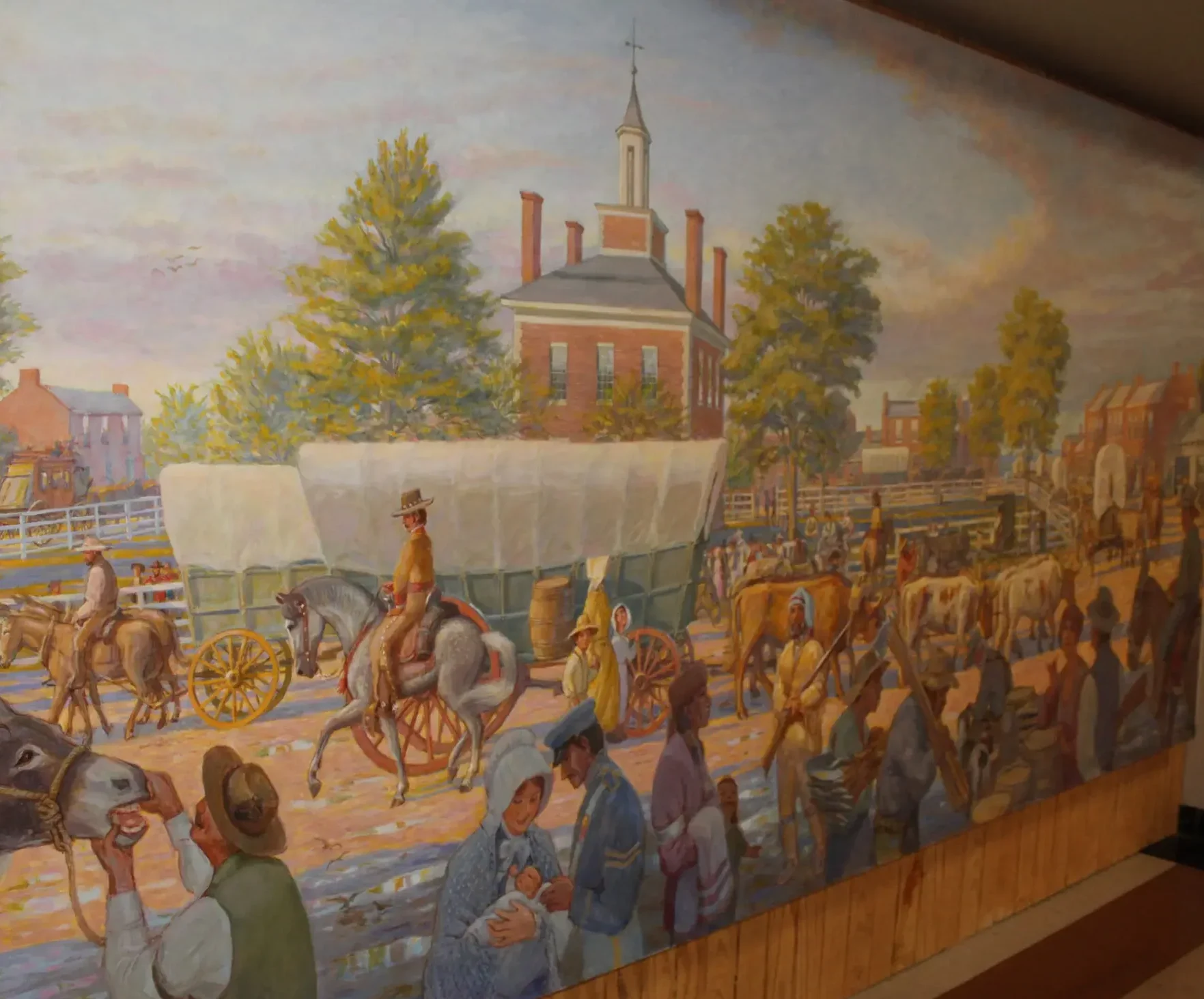 Detail of the trails mural painting